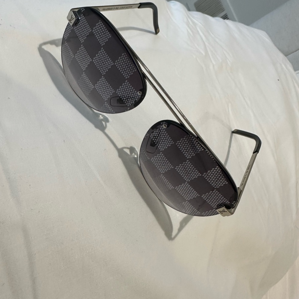 Louis Vuitton Black Checkered Sunglasses